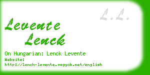 levente lenck business card